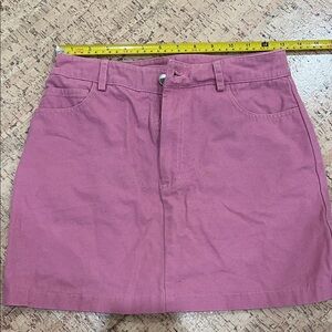 Forever 21 Pink Cotton A-Line Mini Skirt